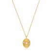 GOLD SCATTERED STARS KYOTO OPAL DISC NECKLACE