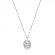 SILVER SCATTERED STARS KYOTO OPAL DISC NECKLACE