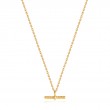 GOLD ROPE T-BAR NECKLACE