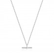 SILVER ROPE T-BAR NECKLACE