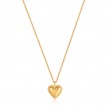 GOLD ROPE HEART PENDANT NECKLACE