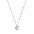 SILVER ROPE HEART PENDANT NECKLACE