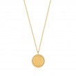 GOLD ROPE DISC NECKLACE