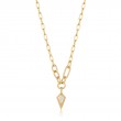 SPARKLE DROP PENDANT CHUNKY CHAIN NECKLACE