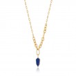 LAPIS EMBLEM PENDANT NECKLACE-1