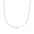 Silver Pearl Sparkle Chunky Chain Necklace?