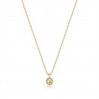 Gold Orb Drop Pendant Necklace