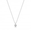 Silver Orb Drop Pendant Necklace