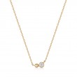Gold Orb Sparkle Pendant Necklace