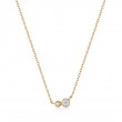 Gold Orb Sparkle Pendant Necklace-1