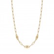 Gold Orb Link Chunky Chain Necklace