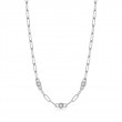 Silver Orb Link Chunky Chain Necklace