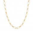 Gold Cable Connect Chunky Chain Necklace-1