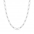 Silver Cable Connect Chunky Chain Necklace-1