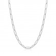 Silver Paperclip Chunky Chain Necklace