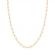 Gold Link Charm Chain Necklace-1