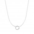 Silver Mini Link Charm Chain Connector Necklace