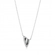 Silver Arrow Black Mother of Pearl Pendant Necklace-1
