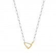 Silver Arrow Link Chunky Chain Necklace-1