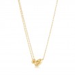 Gold Twisted Wave Mini Pendant Necklace-1