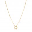 Gold Shimmer Chain Charm Connector Necklace