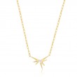 Gold Sparkle Spike Pendant Necklace-1