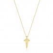 Gold Geometric Point Pendant Necklace-1