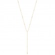 Gold Sparkle Point Y Necklace-1
