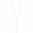 Silver Sparkle Point Y Necklace-1