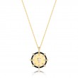 Gold Sparkle Point Medallion Necklace-1