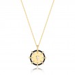 Gold Sparkle Point Medallion Necklace