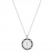 Silver Sparkle Point Medallion Necklace