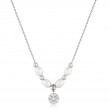 Silver Pearl Star Pendant Necklace-1