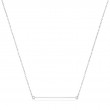 14KT WHITE GOLD SOLID BAR NECKLACE