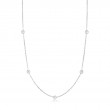 14KT WHITE GOLD BEADED NECKLACE