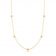 14KT GOLD BEADED NECKLACE