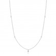 14KT White Gold Pearl And White Sapphire Necklace