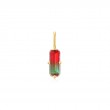Gold Faceted Red Charm