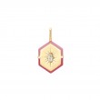 Gold Enamel Hexagon Charm-1