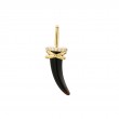 Gold Agate Horn Charm-1