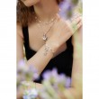 Silver Sparkle Flower Charm-3