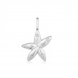 Silver Sparkle Flower Charm-1