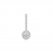 Silver Round Beaded Bezel Set Charm-1