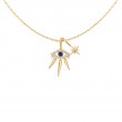 Gold Good Vibes Charm Necklace-1