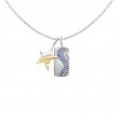 Silver Ocean Nights Charm Necklace