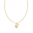 Gold Sunset Charm Necklace-1