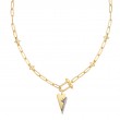 Gold Tough Romance Charm Necklace-1