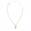 Gold Flower Power Rainbow Charm Extender Necklace-1