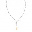 Silver Heartbeat Charm Necklace-1
