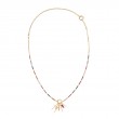 Gold Rainbow Glow Charm Extender Necklace-1